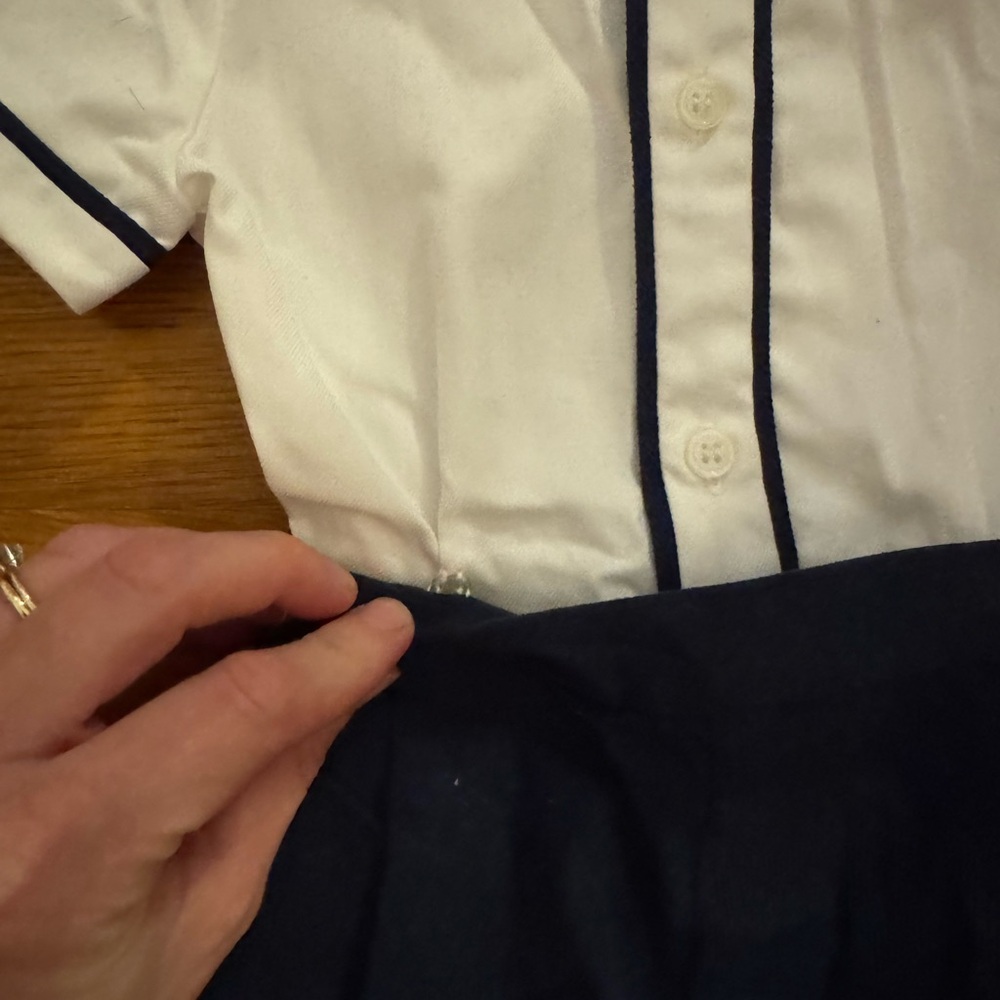 Edgehill Collection Button-On (Bobby) suit. Navy blue and white. New with tags - Picture 8 of 8